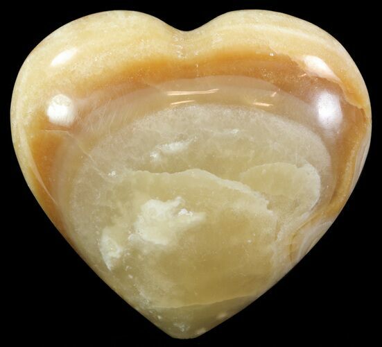 Polished, Brown Calcite Heart - Madagascar #62549